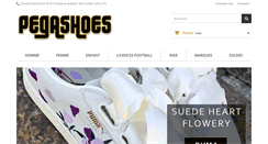 Desktop Screenshot of pegashoes.com